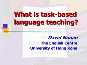 What is task-based language teaching?