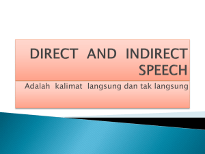 direct and indirect speech. 97