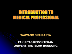 INTRODUCTION TO MEDICAL PROFESSIONAL