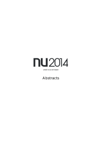 Abstracts - NU2014