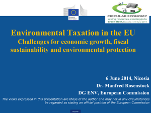 Presentation by Dr. Manfred Rosenstock, DG Environment