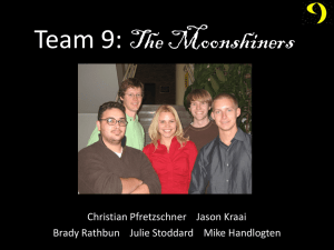 Team 9: The Moonshiners