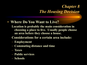 Chapter 8 The Housing Decision - Auburn University, College of