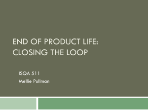 Sustainable Product End-of-Life Management: Shifting the Landfill