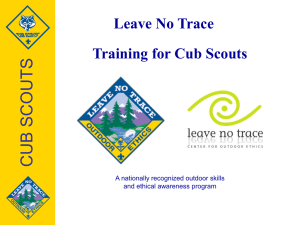 Leave No Trace Training for Cub Scouts