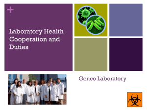 Laboratory Health, cooperation, and duties