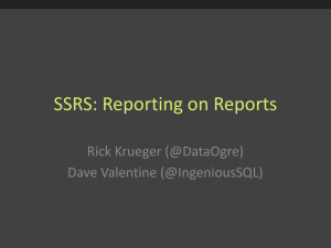 Reporting - SQL Saturday