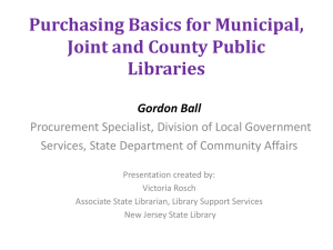 Purchasing Basics for Local Government Units