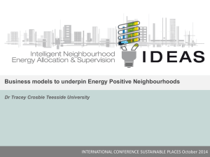 Business models to underpin the development of energy positive