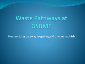 Waste Pathways at GSBME