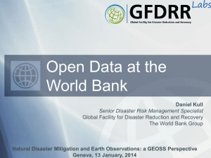 Open Data at the World Bank - Group on Earth Observations