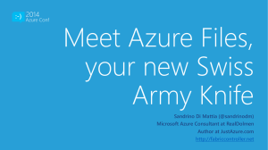 AzureConf 2014 - Meet Azure Files, your new