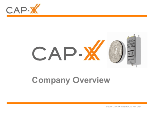 CAP-XX - Company Overview 2014
