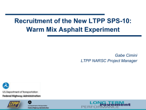SPS-10 Warm Mix Asphalt Presentation