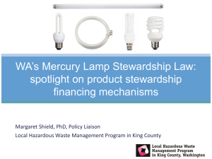 WA`s Mercury Lamp Stewardship Law: Spotlight on Product