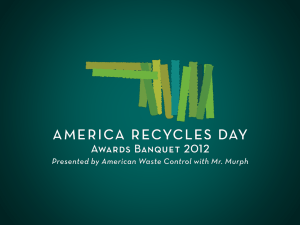 2012 America Recycles Day PowerPoint