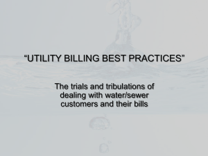 utility billing best practices - Florida Government Finance Officers