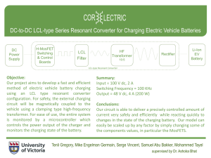 DC-DC LCL-type Resonant Converter for Charging Electric Vehicle