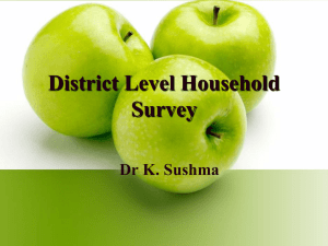 District Level Household Survey