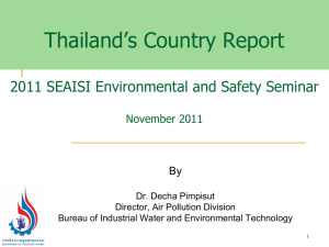 Country Report for Thailand