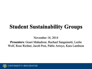 Student Sustainability Groups