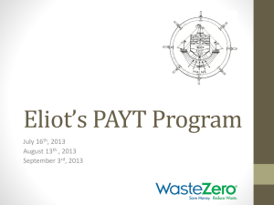 Eliot*s PAYT Program