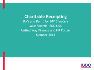 The Basic Non-Cash Donation - United Way Conferences Site