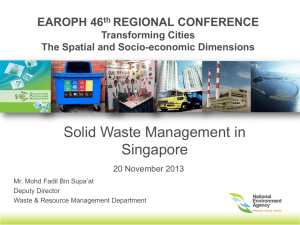 Solid Waste Management in SIngapore (46th EAROPH)