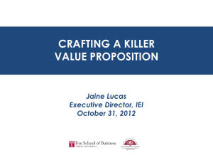 value proposition - Fox School of Business