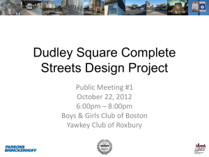 Dudley Square Complete Streets Project presentation 10.22.12