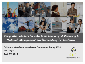 Recycling Coordinators - California Workforce Association