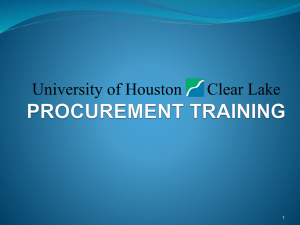 Purchasing Workshop - University of Houston