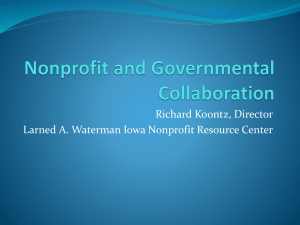 Nonprofit and Governmental Collaboration