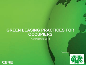 Item 4a: Green leasing practices for occupiers (CBRE)