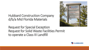 Public Hearing Solid Waste Permit Mid Florida Materials from