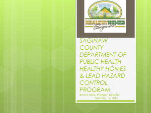 healthy homes & lead hazard control program
