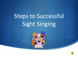 Steps to Successful Sight Singing