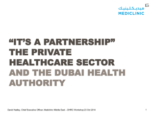 Partnership Between the Private Healthcare Sector and the Dubai