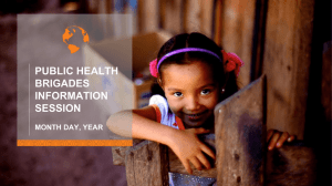 Public Health Info Session PPT - Honduras