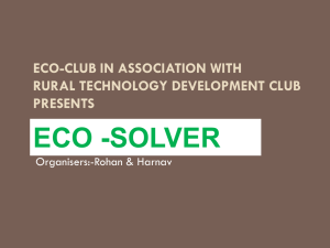 Eco-Club in association with Rural Technology