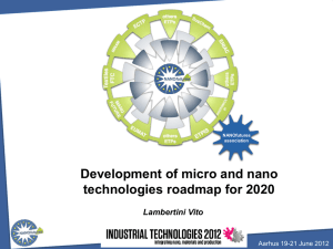 Presentation of NANOfutures Innovation Roadmap for 2020