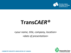 TransCAER® - Member Community - Chemistry Industry Association