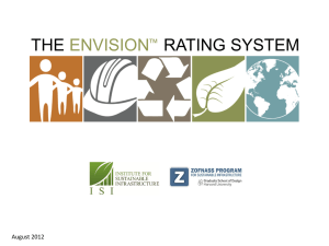 The Envision™ Rating System - Institute For Sustainable Infrastructure