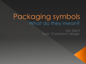 Packaging symbols - Product Design Revision