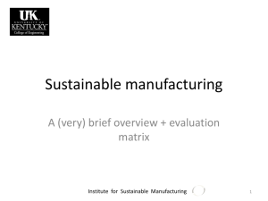 sustainable manufacturing