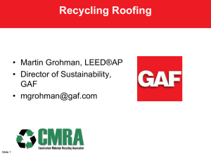 Recycling Roofing