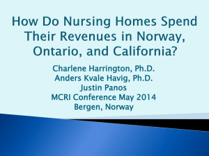 How Do Nursing Homes Spend Their Revenues in Norway, Ontario