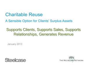 Charitable Reuse Overview