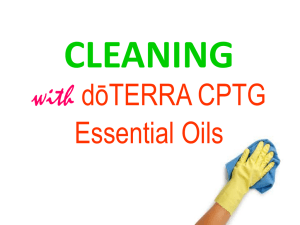 Cleaning With doTERRA CPTG Essential Oils