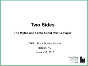 Two Sides - Myth and Facts about Print & Paper
